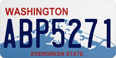 WA license plate ABP5271