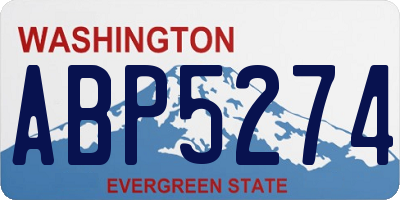 WA license plate ABP5274