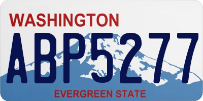 WA license plate ABP5277