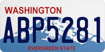WA license plate ABP5281