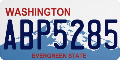 WA license plate ABP5285