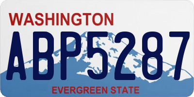 WA license plate ABP5287