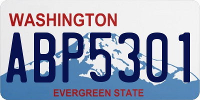 WA license plate ABP5301