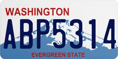 WA license plate ABP5314