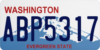 WA license plate ABP5317
