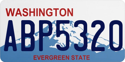 WA license plate ABP5320