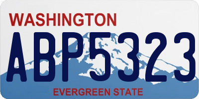 WA license plate ABP5323