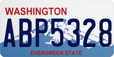 WA license plate ABP5328
