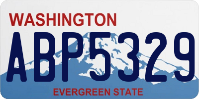 WA license plate ABP5329