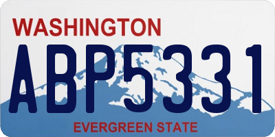 WA license plate ABP5331