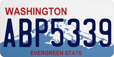 WA license plate ABP5339