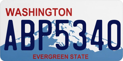 WA license plate ABP5340