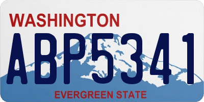 WA license plate ABP5341