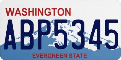 WA license plate ABP5345