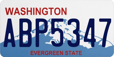 WA license plate ABP5347