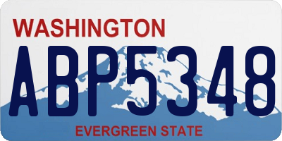 WA license plate ABP5348