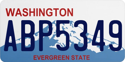 WA license plate ABP5349