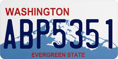 WA license plate ABP5351