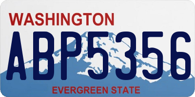 WA license plate ABP5356
