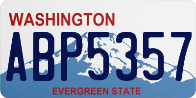 WA license plate ABP5357