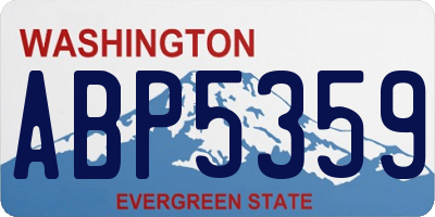 WA license plate ABP5359