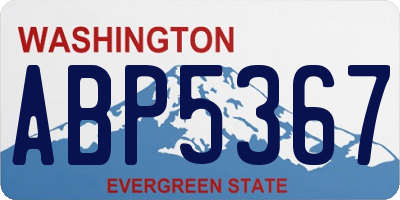 WA license plate ABP5367