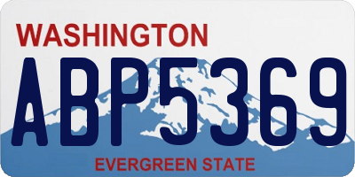 WA license plate ABP5369
