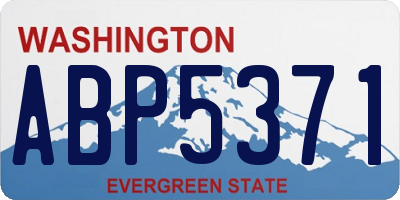 WA license plate ABP5371