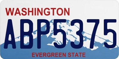 WA license plate ABP5375