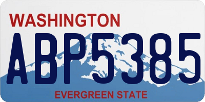 WA license plate ABP5385