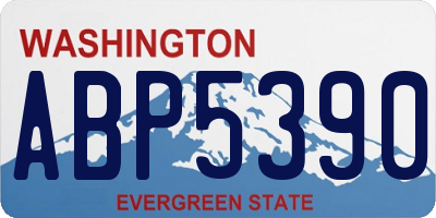 WA license plate ABP5390