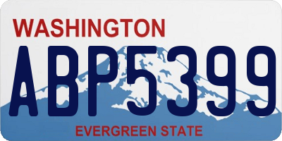 WA license plate ABP5399