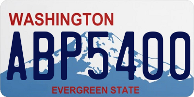 WA license plate ABP5400