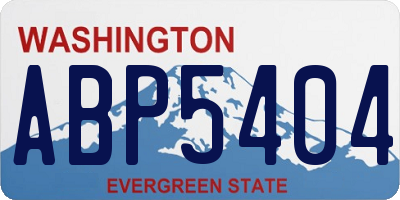 WA license plate ABP5404
