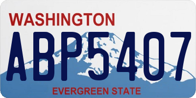 WA license plate ABP5407