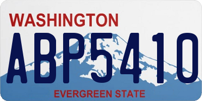 WA license plate ABP5410
