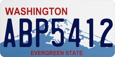 WA license plate ABP5412
