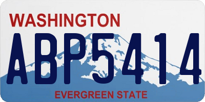 WA license plate ABP5414