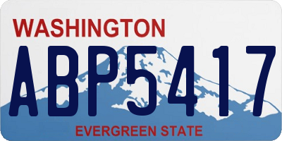 WA license plate ABP5417
