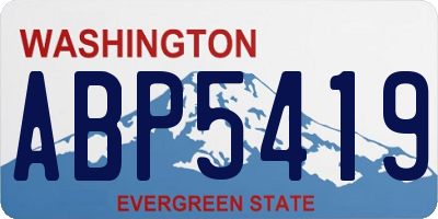 WA license plate ABP5419