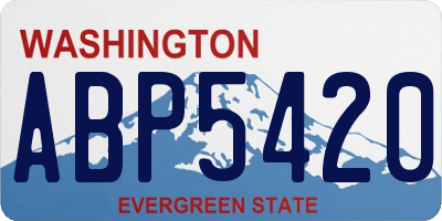 WA license plate ABP5420