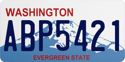WA license plate ABP5421