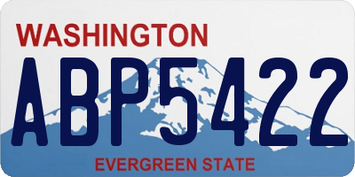 WA license plate ABP5422