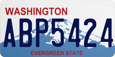 WA license plate ABP5424