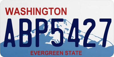 WA license plate ABP5427