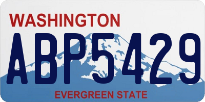 WA license plate ABP5429