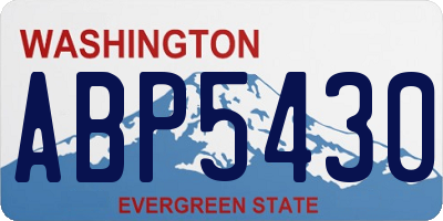 WA license plate ABP5430