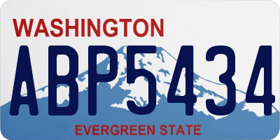 WA license plate ABP5434