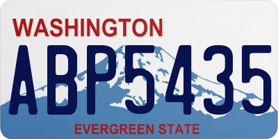 WA license plate ABP5435