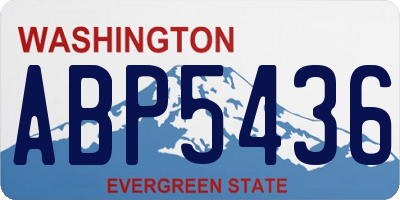 WA license plate ABP5436